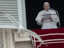 Pope Francis delivers his Regina Coeli address at the Vatican, May 23, 2021.